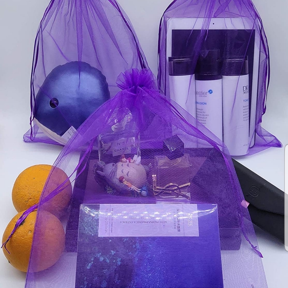 ✅️10pcs Sheer Organza Favor Bags 12 X 16" X Large Organza Drawstring Bags